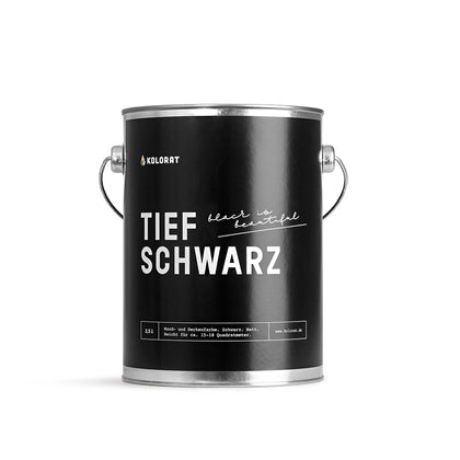 Wandfarbe Tiefschwarz